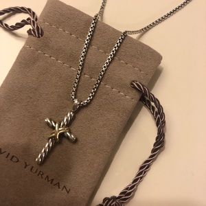 David Yurman cable cross necklace